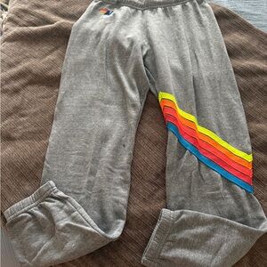 Heathered Gray Womens Aviator Nation Sweatpants